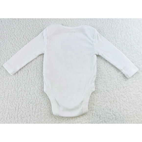 OLD NAVY • White/Multi Boo’s First Halloween Long Sleeve Bodysuit Onesie - Picture 4 of 12